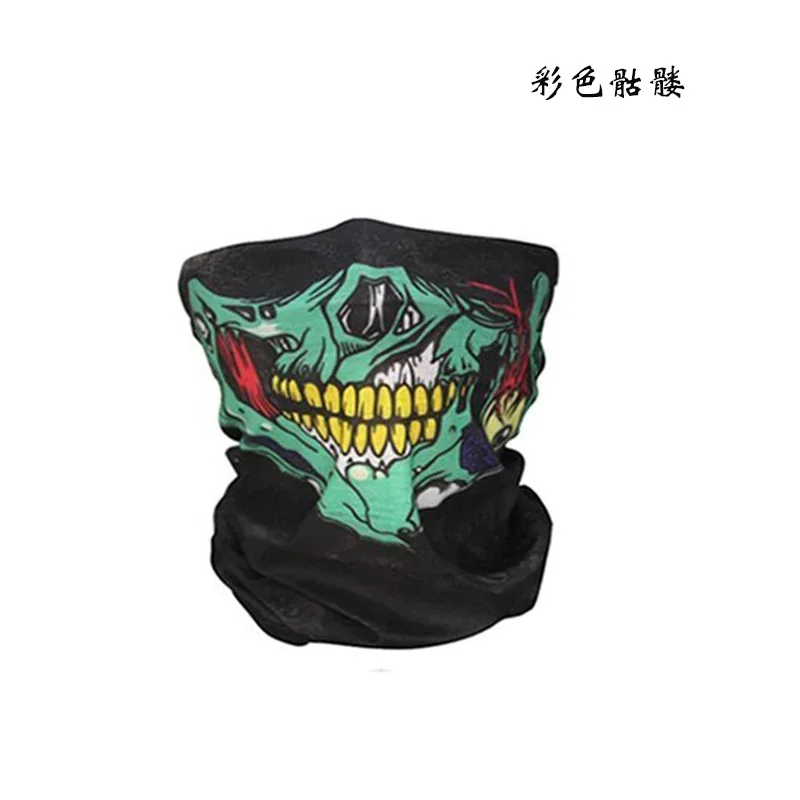 Skull Facecover Outdoor Riding Mask Multicolor Bicycle Ski Skull Half Face Mask Ghost Scarf Use Neck Warmer Multi-purpose Mask