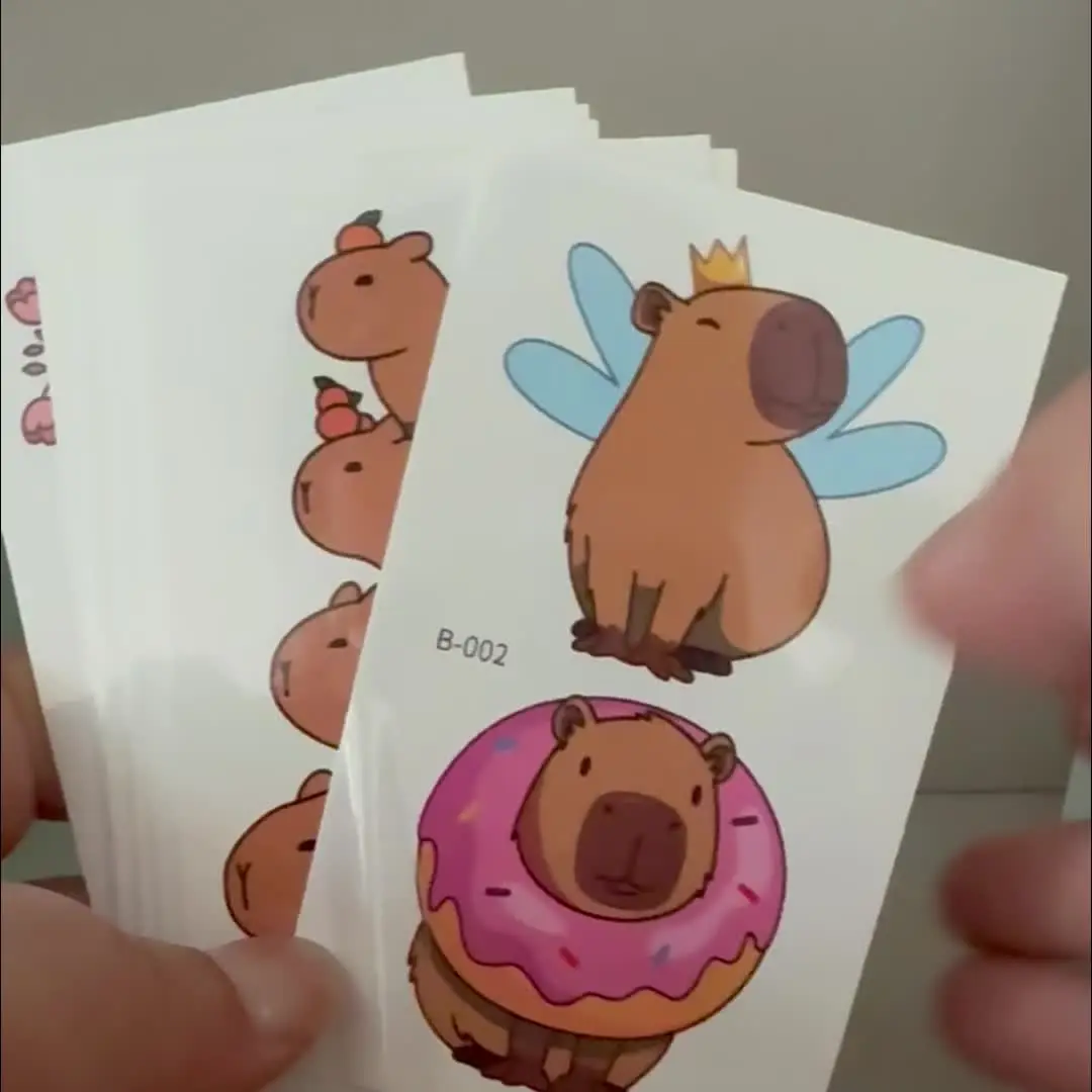 Tatuajes Temporales Capibara Niños Cumpleaños 40pzs Capybara Tatuajes Temporales Capibara Niños Cumpleaños 40pzs Capybara