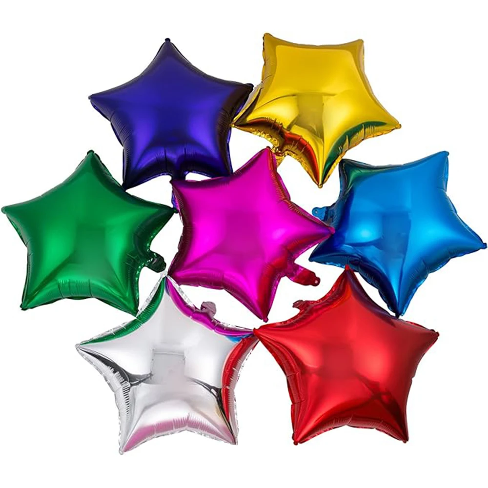 5/10pcs 18inch Star Foil Balloon Multicolor Five Corners Star Foil Balloons Birhtday Party Wedding Baby Shower Decoration Globos