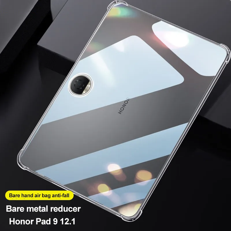 Transparent Tablet Case For Honor Pad 9 12.1 inch 2023 Pad 8 12 MagicPad 13 X9 11.5 X8 Pro X8 Lite Thin Soft TPU Silicone Cover