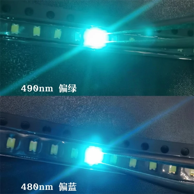 20PCS 0805 ice blue 480/490nm bluish/greenish 2012 lamp bead cyan ice green light blue LED luminous