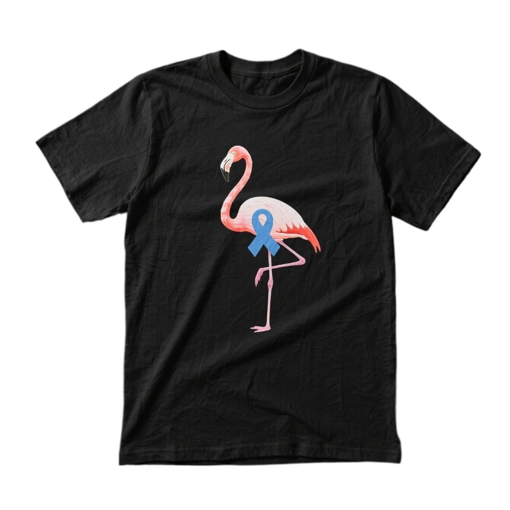 

It's Ok To Be Different. Unique Autism Flamingo T-Shirt 100% Cotton O-Neck Summer Short Sleeve Casual Mens T-shirt Size S-3XL