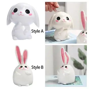 Keramická pokladnička, soška králíka, socha králíka, zvířecí pokladnička, mincovní pokladnička pro dívky, chlapce, děti, dárek 8 nejlepší prodej velké keramické prasátko - №3