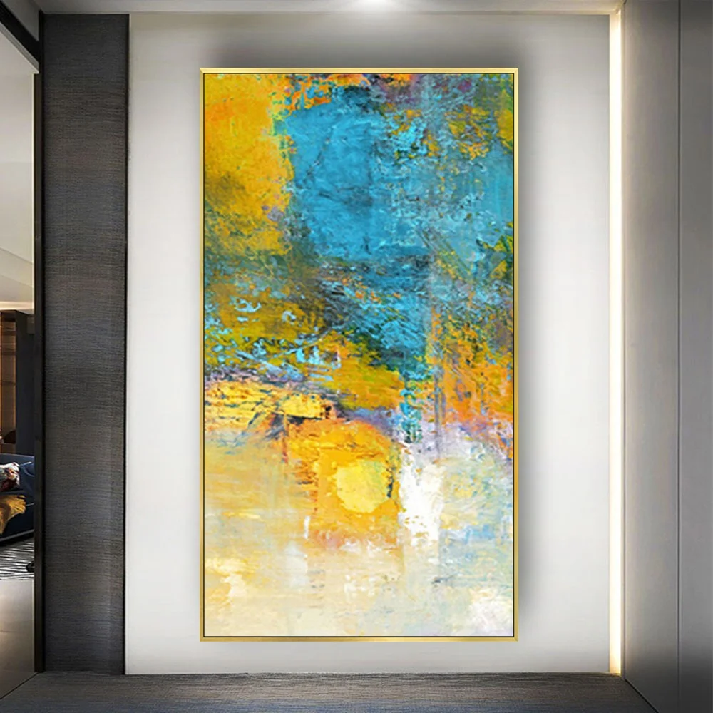 100% Handmade Oil Painting Pop Hanging Picture Abstract Landscape Canvas Image Modern Wall Art Trim For Home Decor Mural Panel
