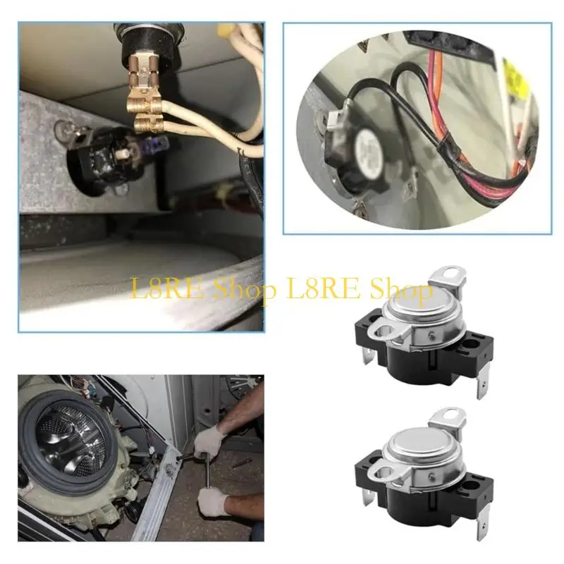 L8RE Practical Plastic and Metal Thermostat for Dryers Offering Stable Overheat in High Temperature Environments