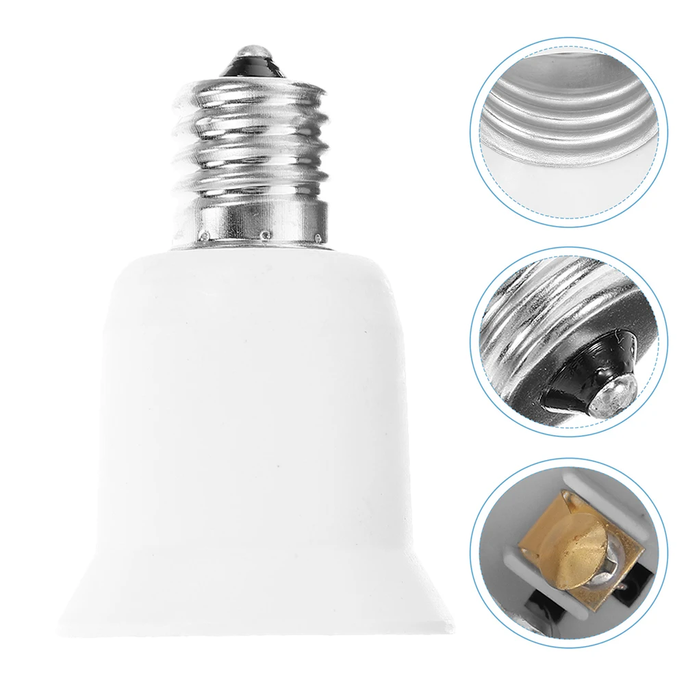 

4pcs E17 to E27 Light Bulb Adapter Socket Converter Material High Temp Resistance Compatible with E26 E27 for Table Lamps