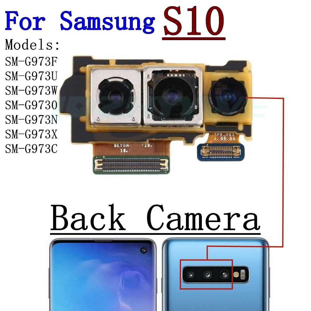 Back / Front Camera For Samsung Galaxy S10 Plus Lite e S10E G970F G973F G975F G977F Rear Back Main Camera Flex Cable