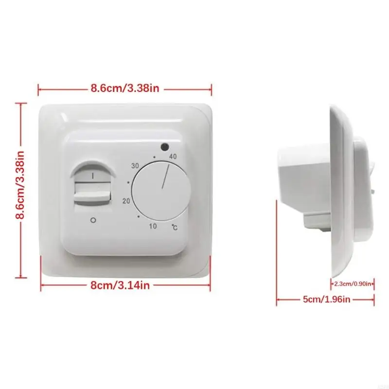 

Wall Mounted Heating Controller 5 40℃ Temperature Ranges 16A Output For Electric Floor Systems With LED Display A2BB