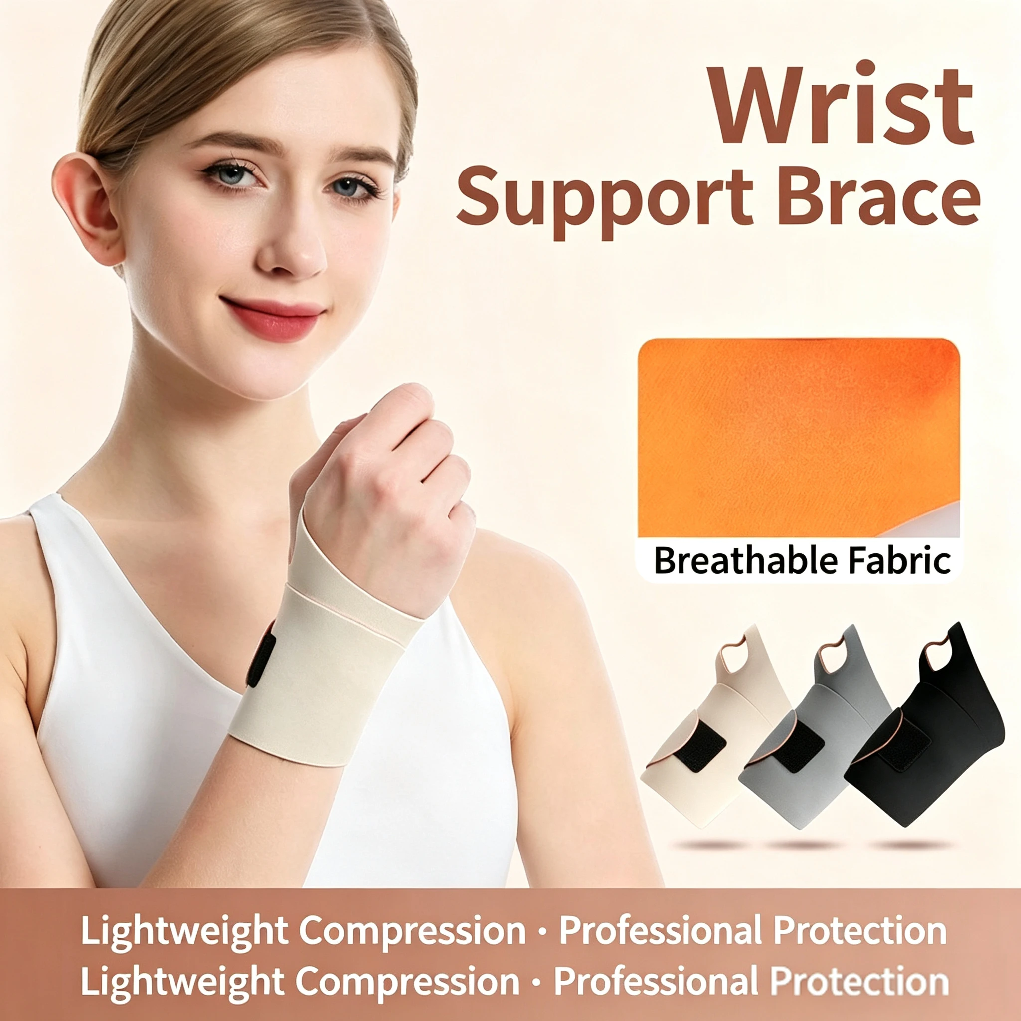 Ultra-thin Wrist Guard Against Light And Light Not Stuffy And Breathable Fixed Pressure Velcro Adjustable Protective Wrist Guard