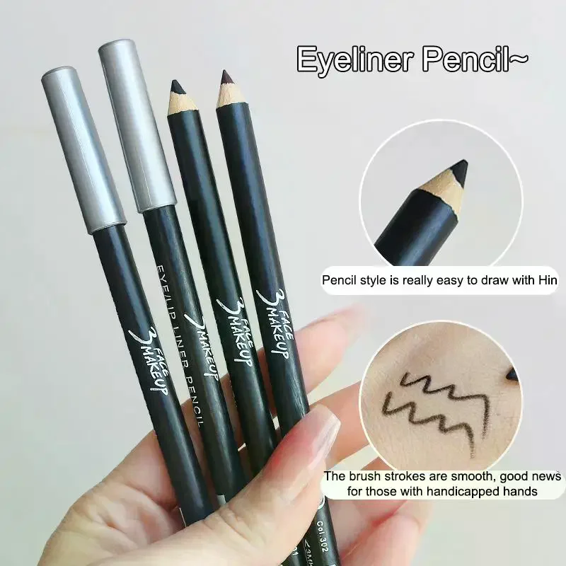 1/12pcs High Pigmented Eyeliner Pencil Hard Refill Black Brown Eyeliner Eyebrow Pencil Long-Lasting Cosmetic view 3