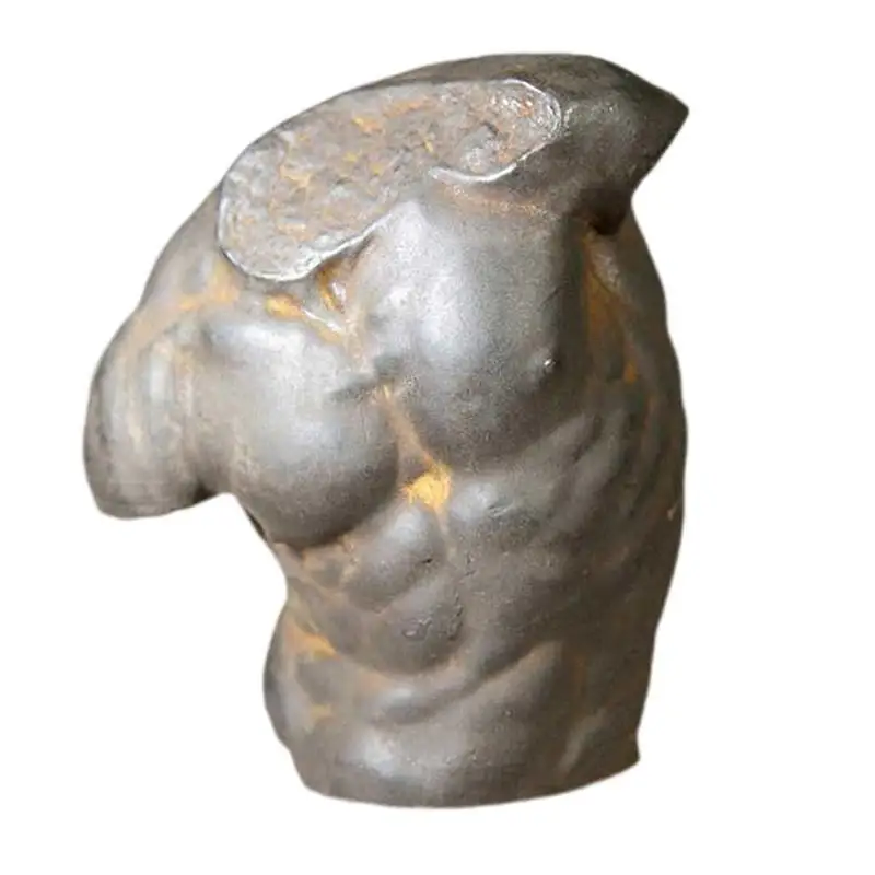 

Male Torso Statue Ancient Greek Male Model Half Body Statue Vintage Silicone Mini Figurines Sculpture Craft Ornament for Home