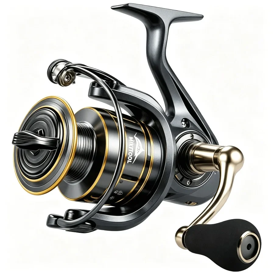 Spinning Reel, 9+1 BB Incredibly Smooth Fishing Reels, Carbon Fiber Ultralight Spinning Reels Stainless Steel Main Shaft Saltwat view 6