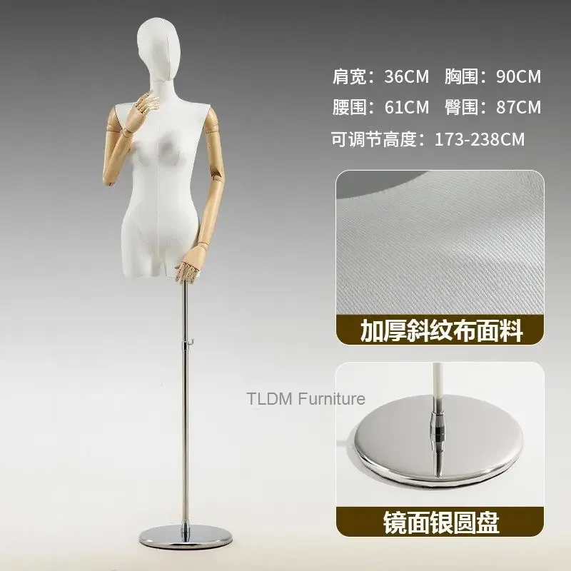 

Манекен-торс женский в корейском стиле с регулируемыми плечами и руками для демонстрации одежды, JT40M