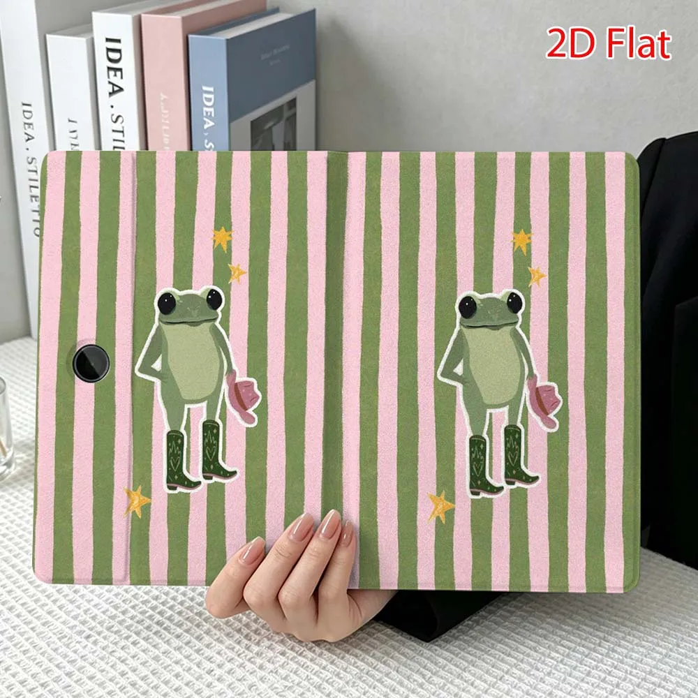 Frog stripe pattern For OPPO VIVO IQOO OnePlus Realme Pad 3 Pro 13 12.1 11.4 11 inch Pen Tray Tablet Case Soft