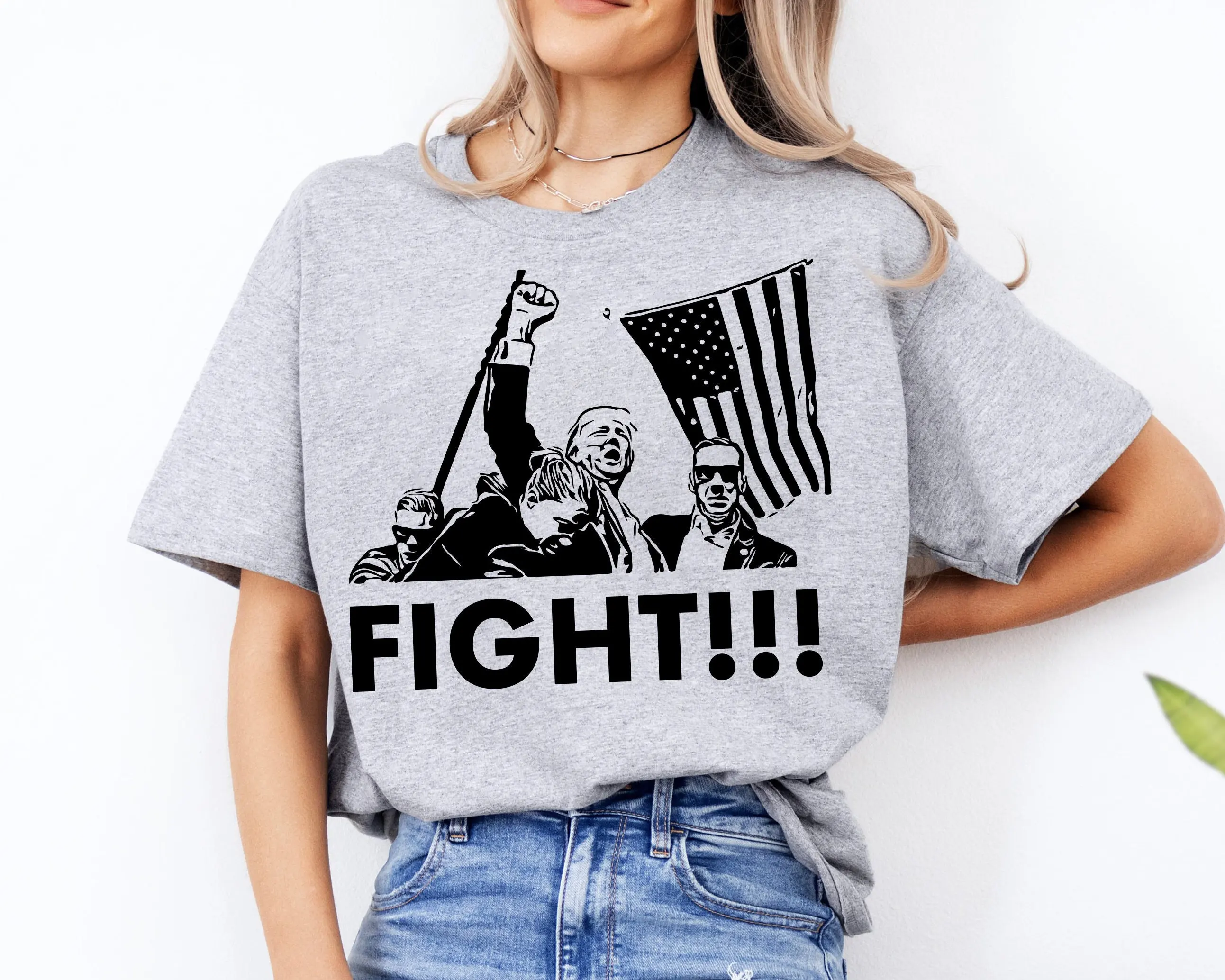 Fight T-Shirt, Political Sweatshirt, Support Donald Trump 2024 Tee, Election 2024 Shirt, Fight President Trump Shirt