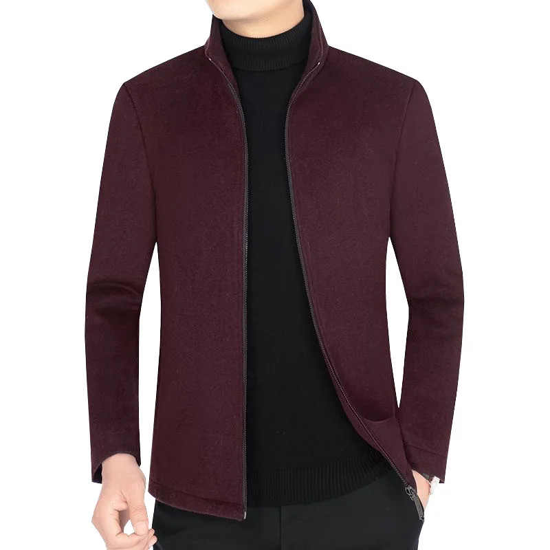 Men Business Casual Jackets Autumn Winter Woolen Suits Jackets Good Quality Male Thicker Warm Suits Coats Men\'s Clothing 4XL