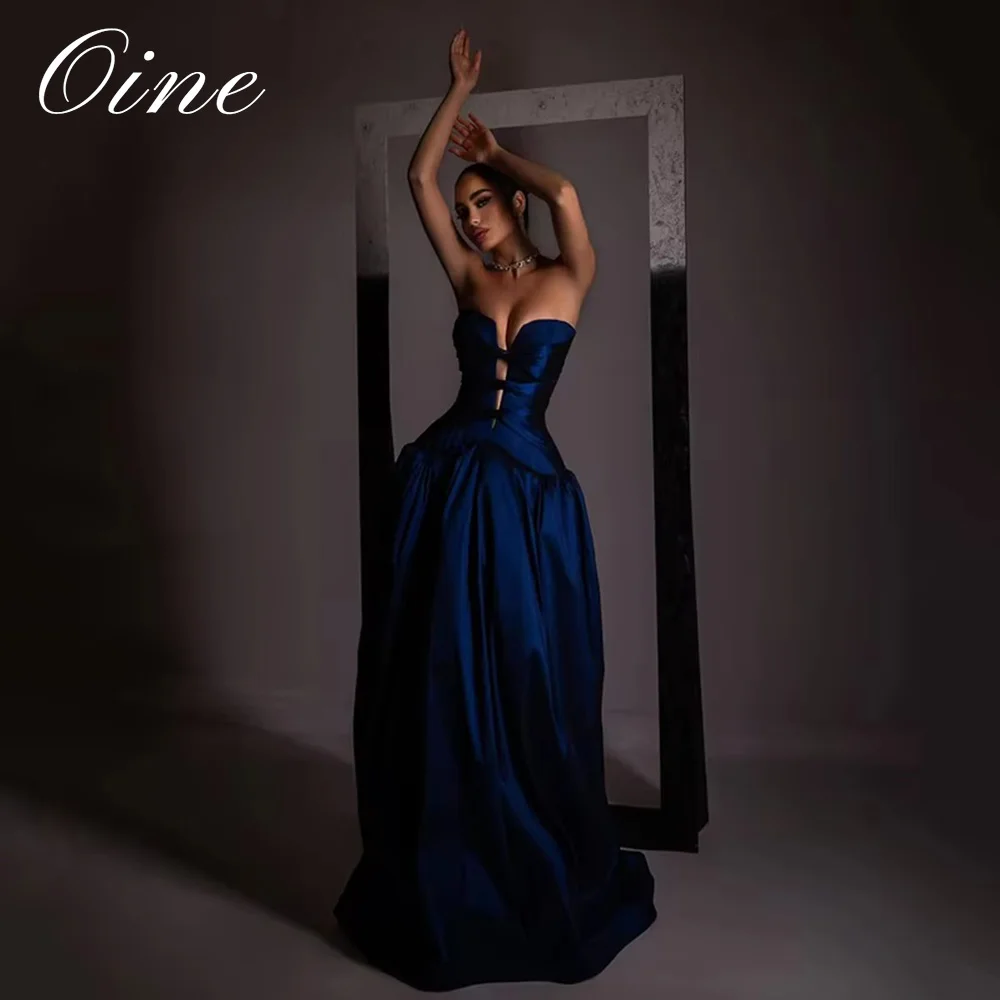 Oine Customized Prom Dress 2027 A-line Draped Sexy Cutout on the chest Draped women's formal evening gowns For Formal Occasions