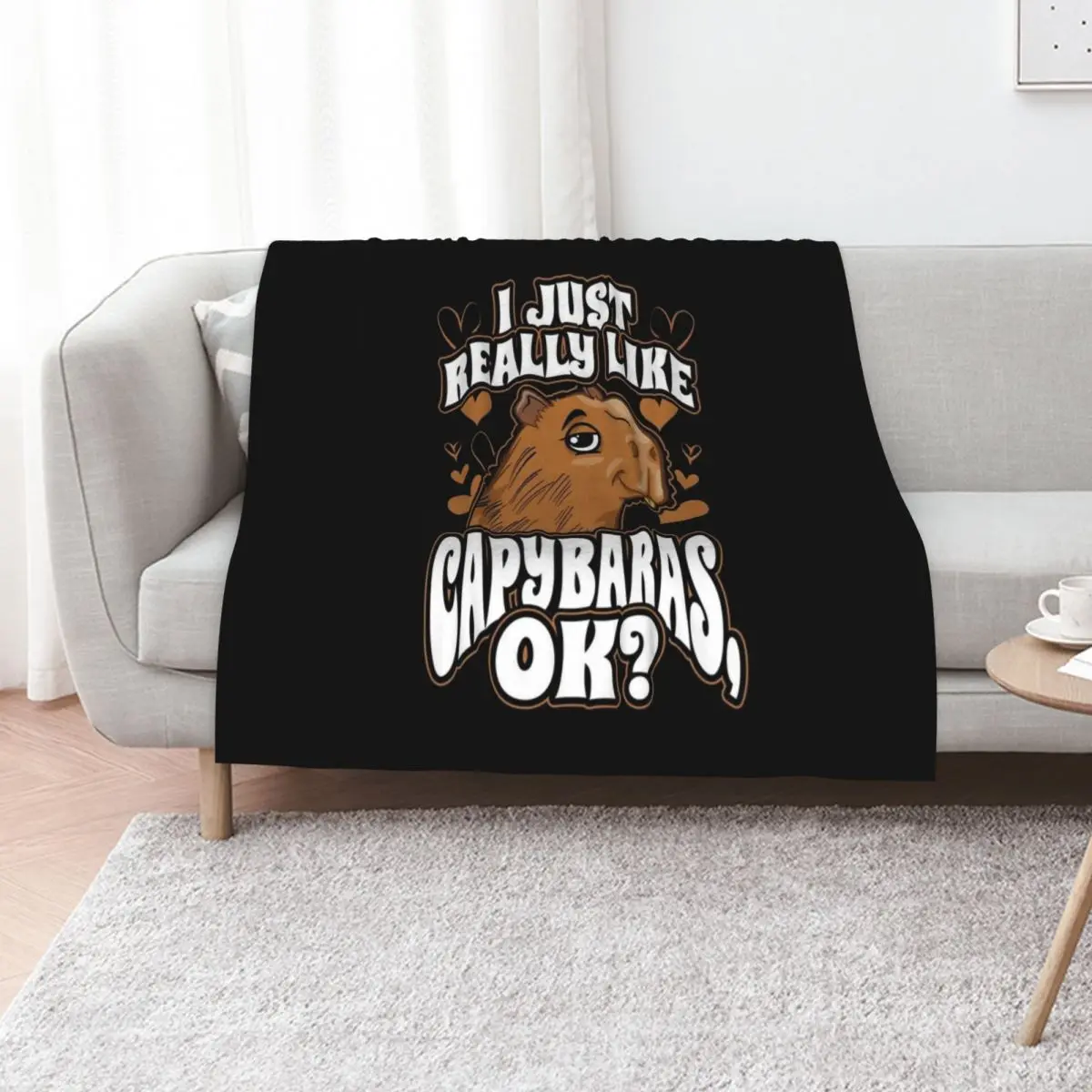 I Just Really Like Capybaras OK Throw Blanket Plaid Multi-Purpose Soft Big Warm decorative Sofa Quilt Blankets