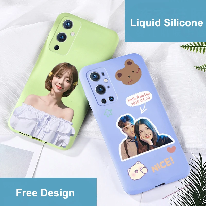 Custom for Oneplus 10T 10 Pro Ace Racing 9RT 9R 9 8T 8 Liquid Silicone Case Photo Picture DIY Full Protect Camera Cover Shell