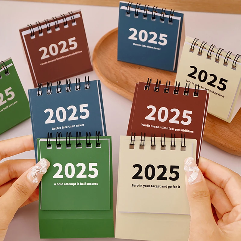 2025 Mini Simple Desk Calendar Cute Portable Pocket Small Daily Planning Calendar Manage Time Schedule Desktop Decoration