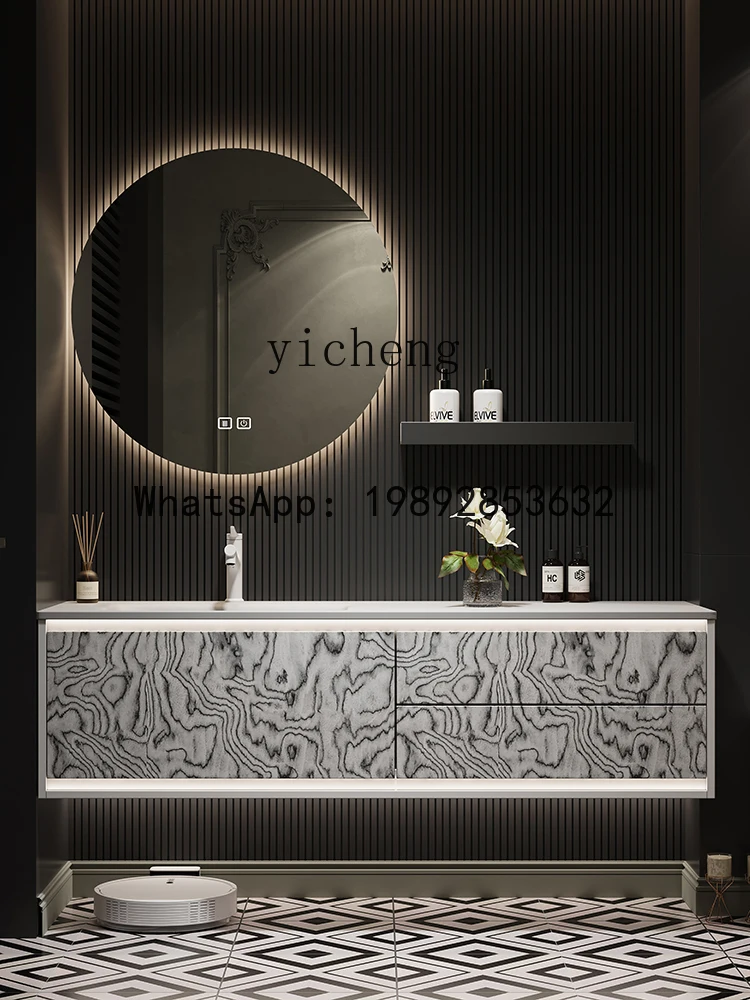 EE  bathroom cabinet combination integrated basin hand and face washing table Minimalist style villa washing table