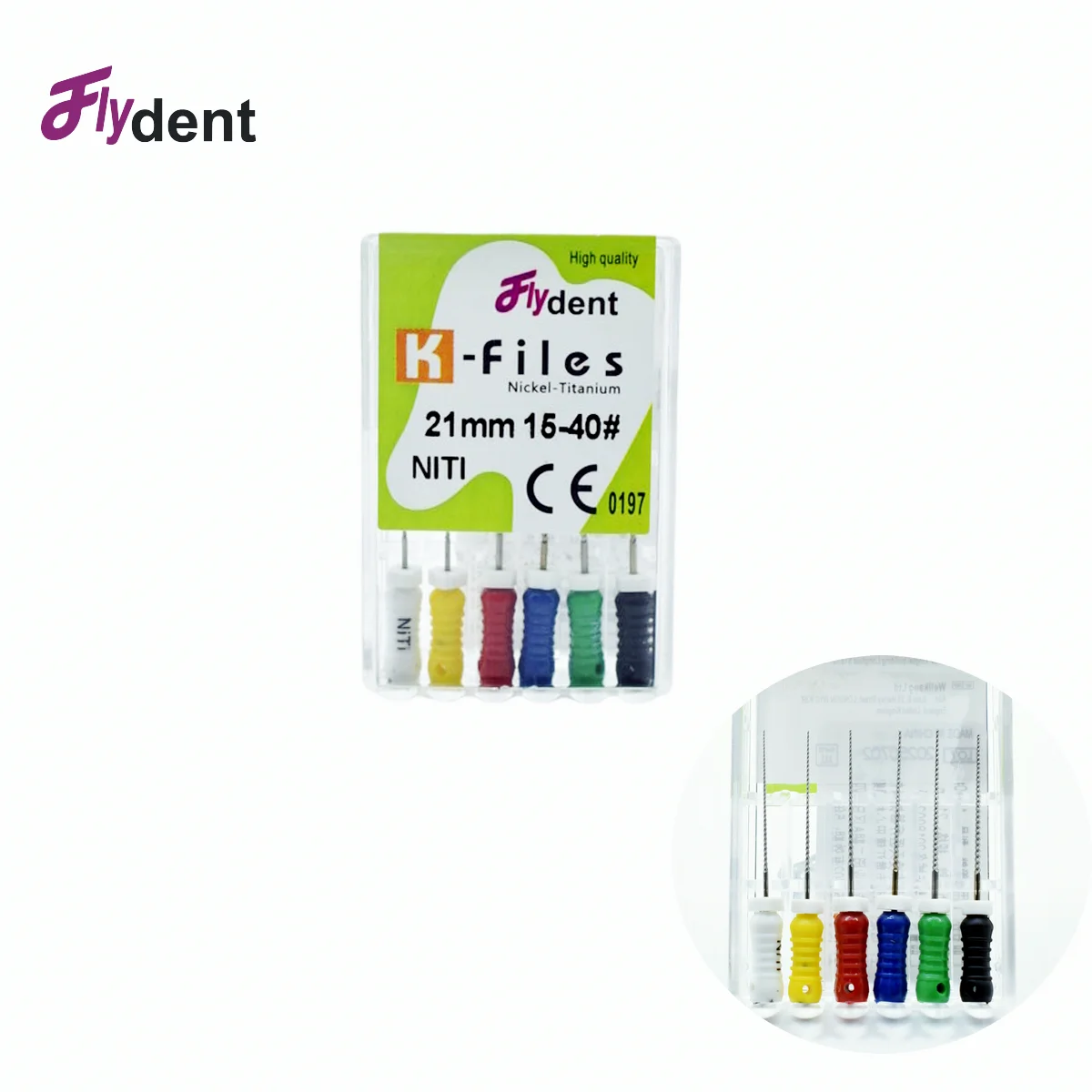 6pcs/Pack Dental NITI K Files Flexible Root Canal Endo Nitiflex Handuse Nickel Titanium Dentistry Supplies