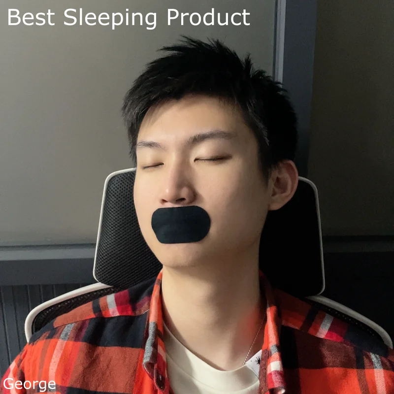 30PCS Customized Premium Box Comfortable Eye Mask Anti-snoring Mouth Sleeping Belt Sleeping Tape