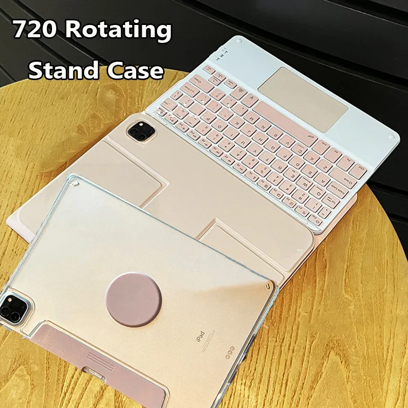 Keyboard Case for IPad Air 11 2025 Air 7 11th Gen 11 Inch Air 5 4 / Pro 11 2024 / 10.2 Inch 10th 9th Rotating Invisible Pen Slot