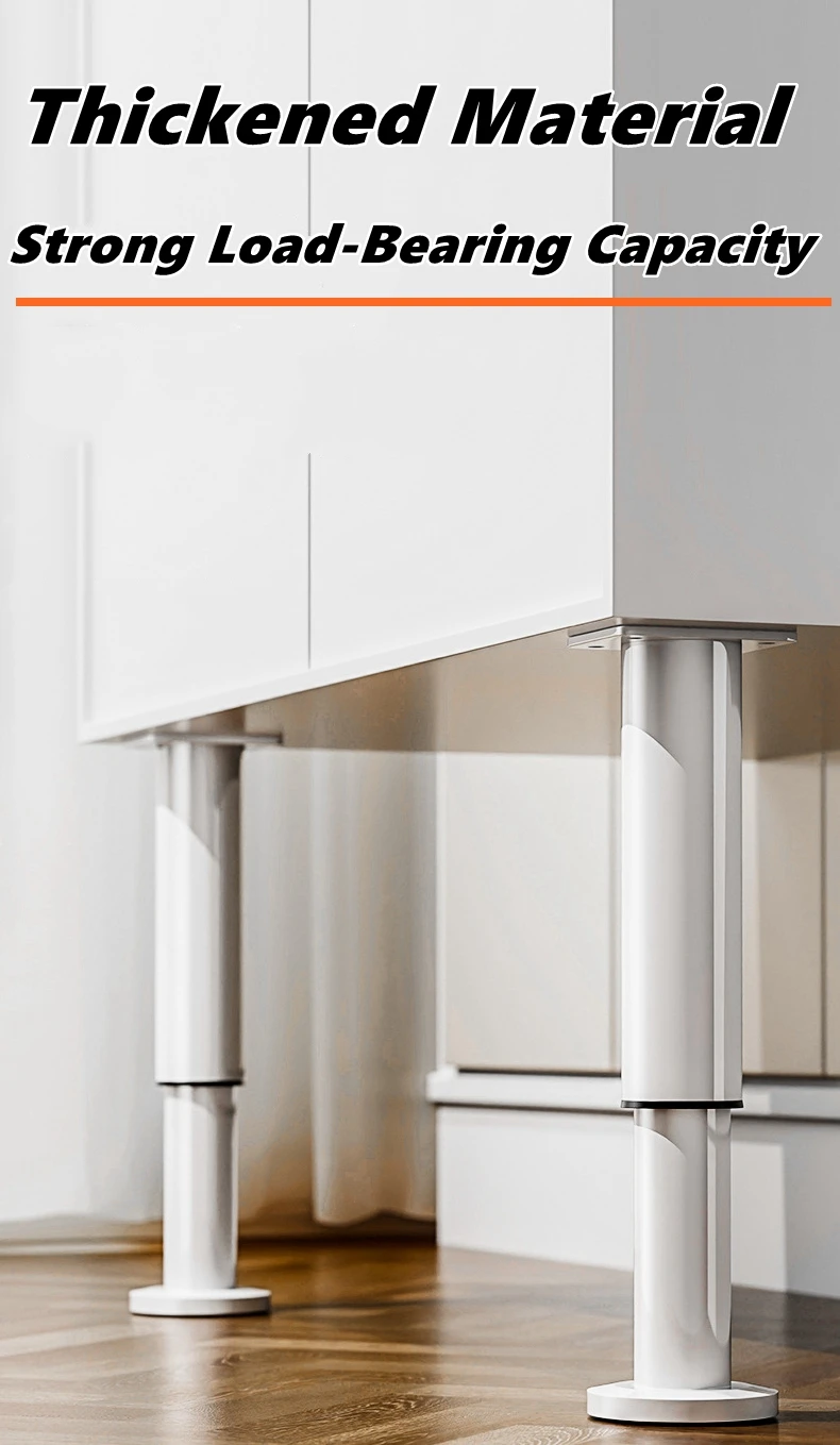 Adjustable Height Furniture Support Legs for Bed Frame, Metal Adjustable Furniture Legs for Bed/Sofa/Cabinet/Couch/Table