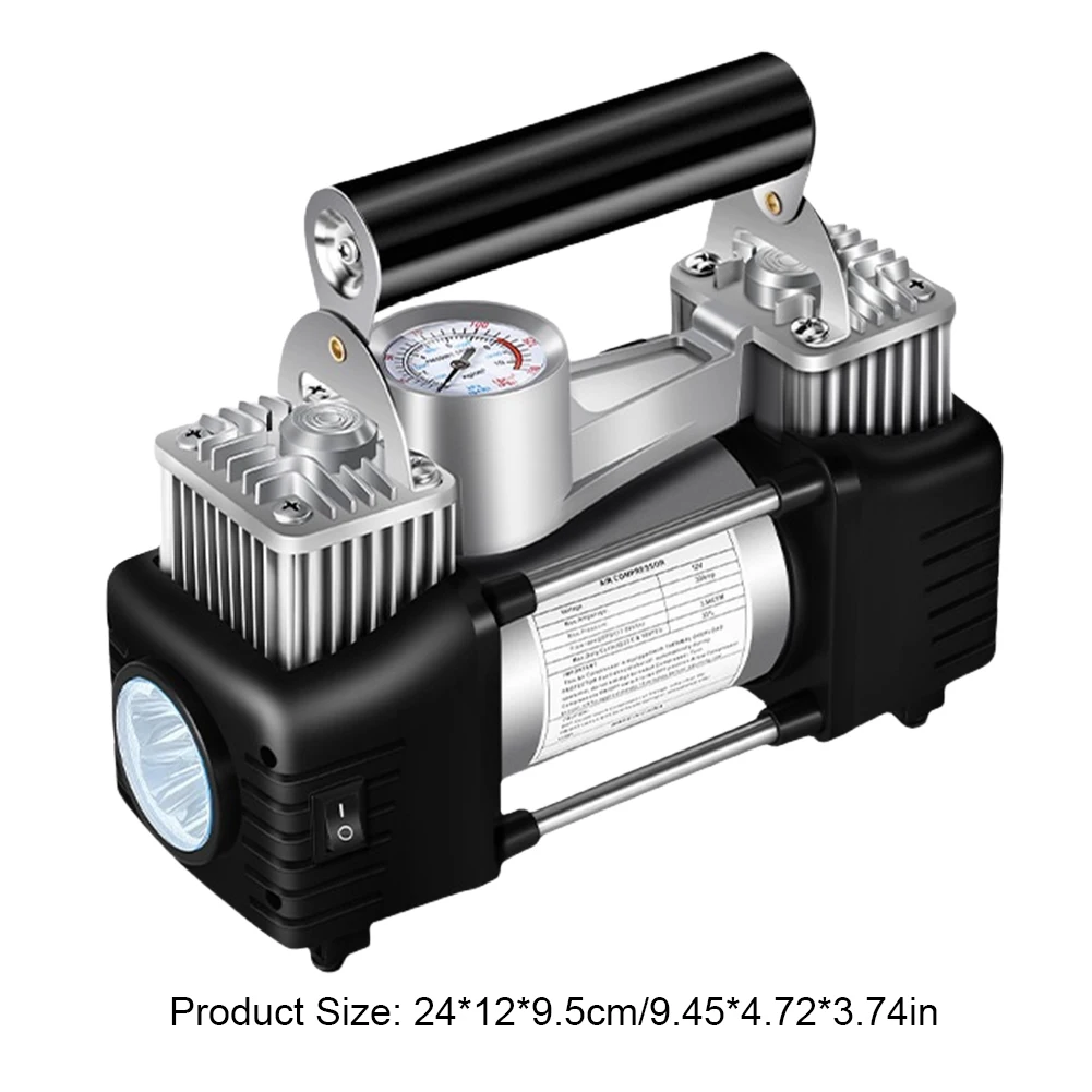12V Heavy Duty Portable Air Compressor 150PSI Car Truck Air Compressor Automotive Inflation Pump Portable Dual Purpose Air Pump