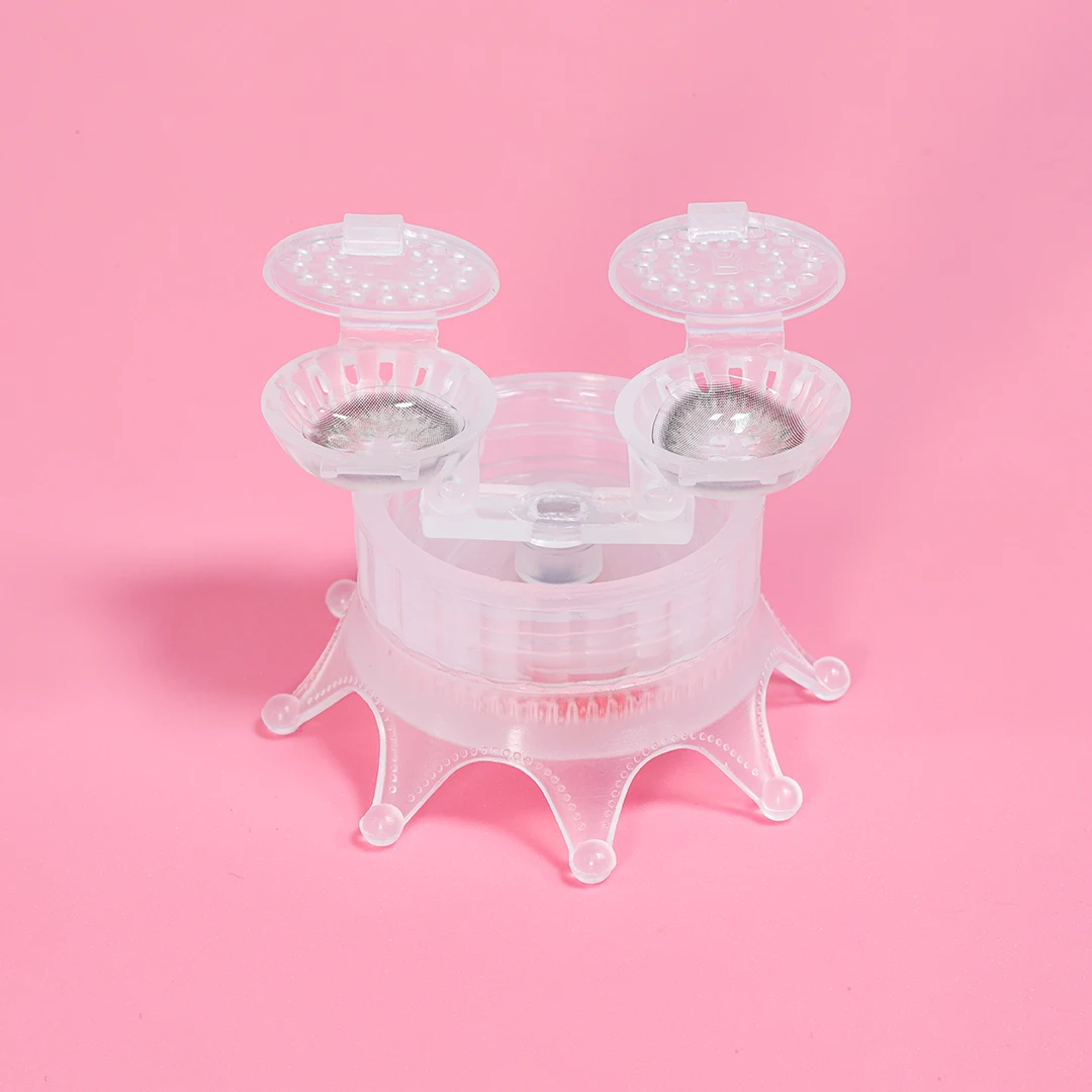 MAGISTER Colored Eye Contacts Lenses Cleaner White Plastic Rotary cleaning Cleaning Suitable For Most Lens Sizes 14.00~16.00MM
