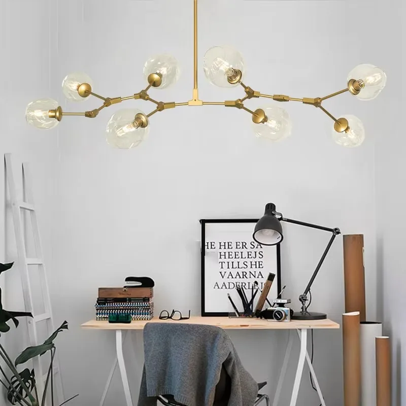 New Pendant Lamp Nordic Glass Hanging Stretching Design Clear Glass Pendant Light Hanging Light Fixture