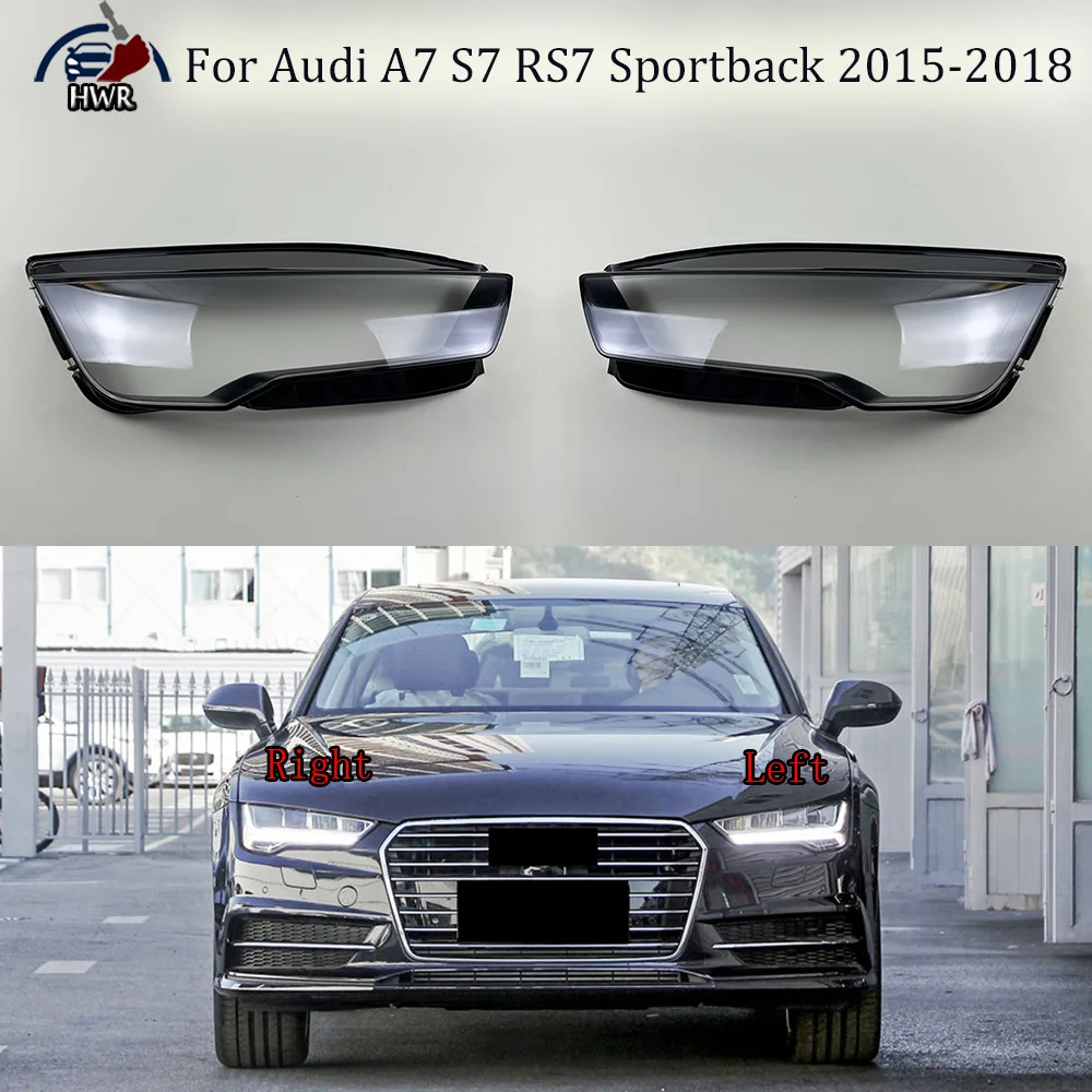 

Headlamp Transparent Lampshade Shell Masks Headlight Cover Lens Plexiglass For Audi A7 S7 RS7 Sportback 2015 2016 2017 2018