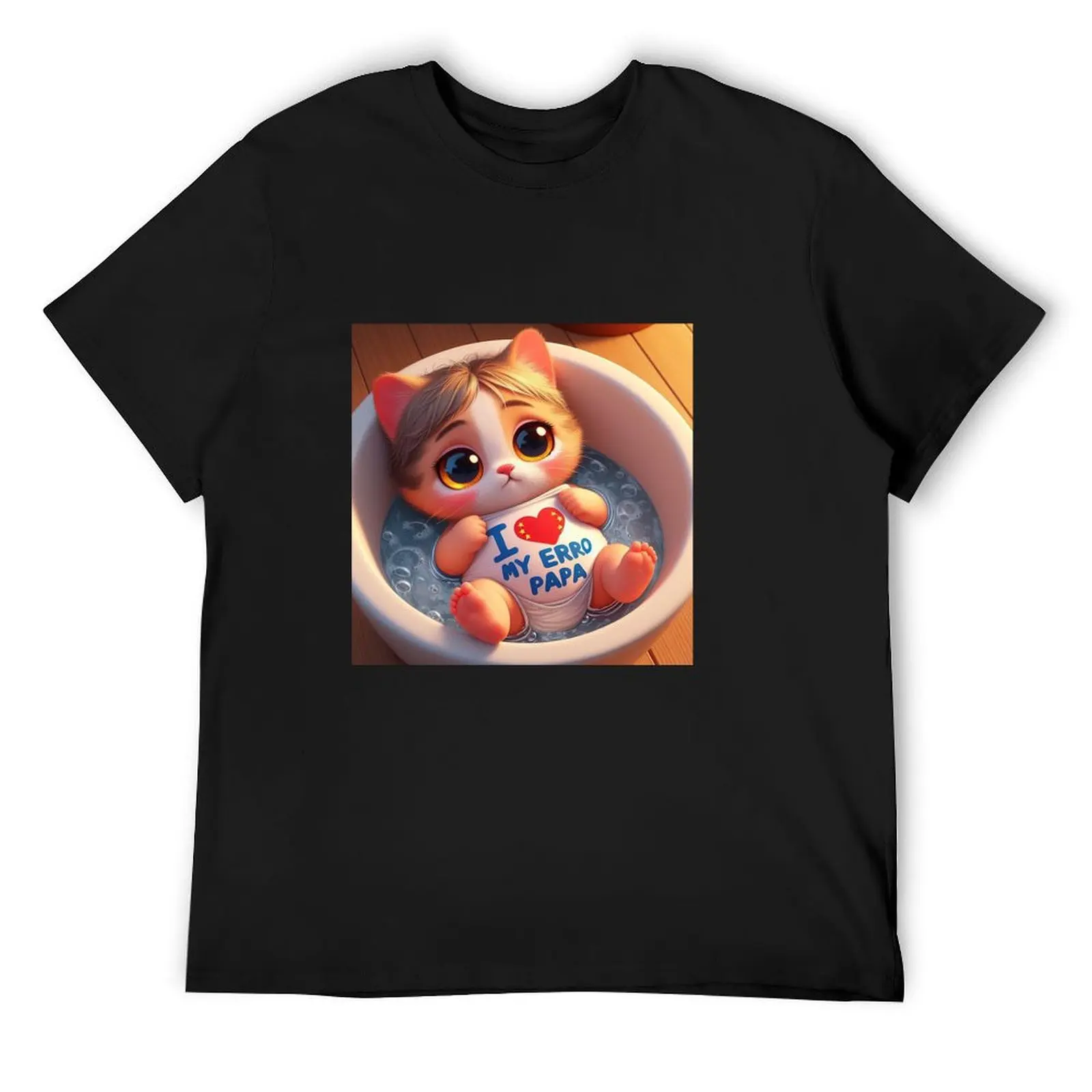 Футболка I Love my Erro PAPA, топы, летняя одежда, футболка с рисунком, мужская одежда