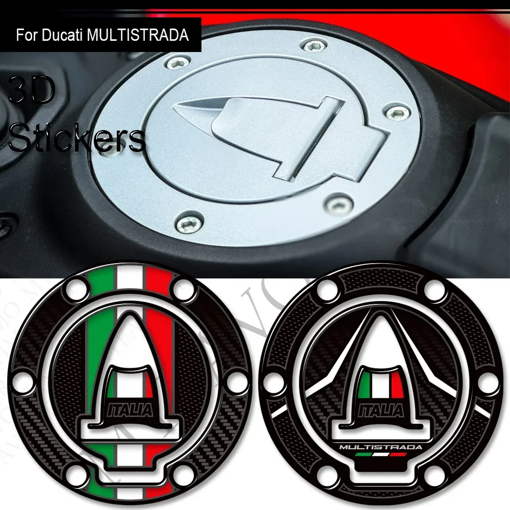 FOR Ducati Multistrada Moto Decals Fuel Tank Pad Gas Cap Fairing Fender Stickers Protector for 950 1000 1100 1200 1260 V2 V4