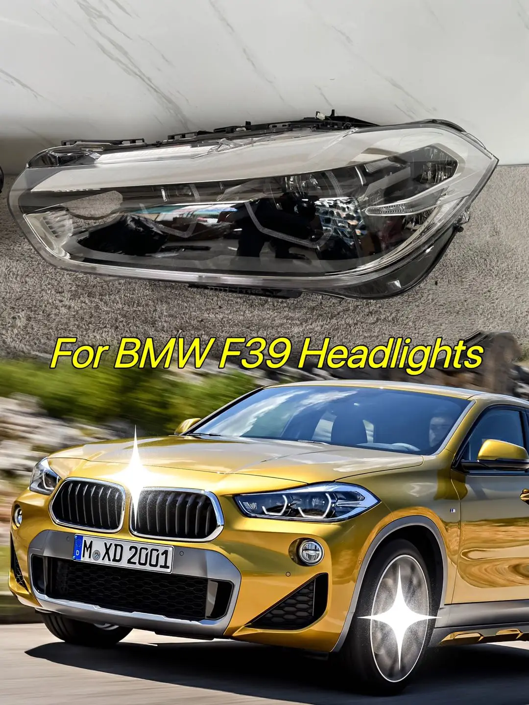 

For BMW X2 Series F39 LED Headlight OE Number 63117489229 63117489230