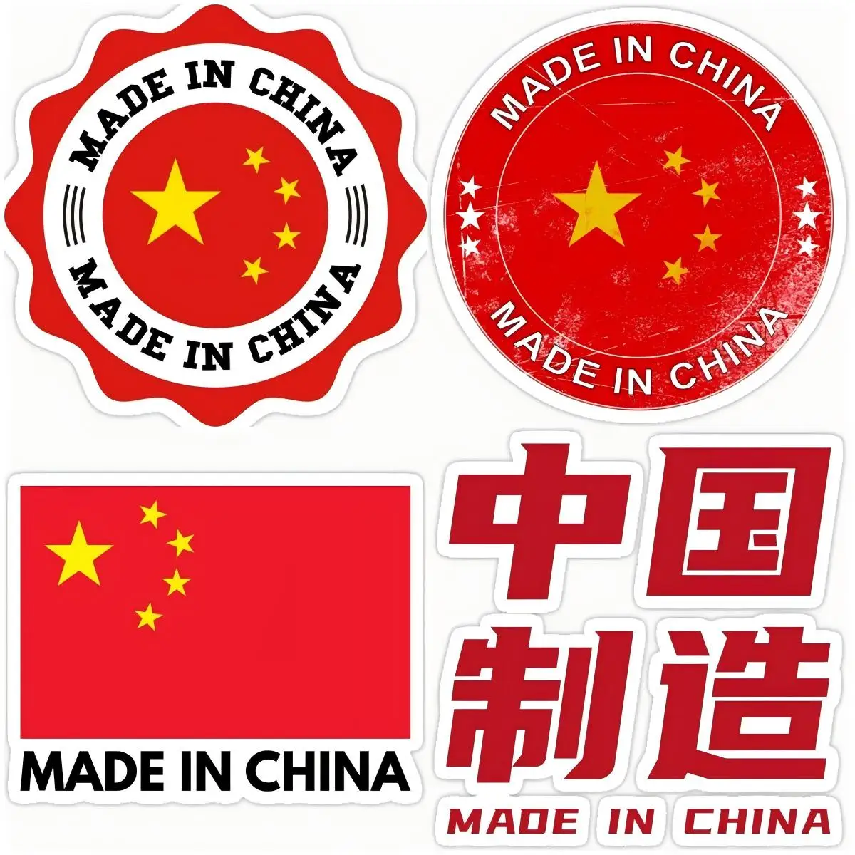 

Car Styling Made In China Danger Warning Vinyl Car Sticker Door Home Motorcycle Waterproof Accessories