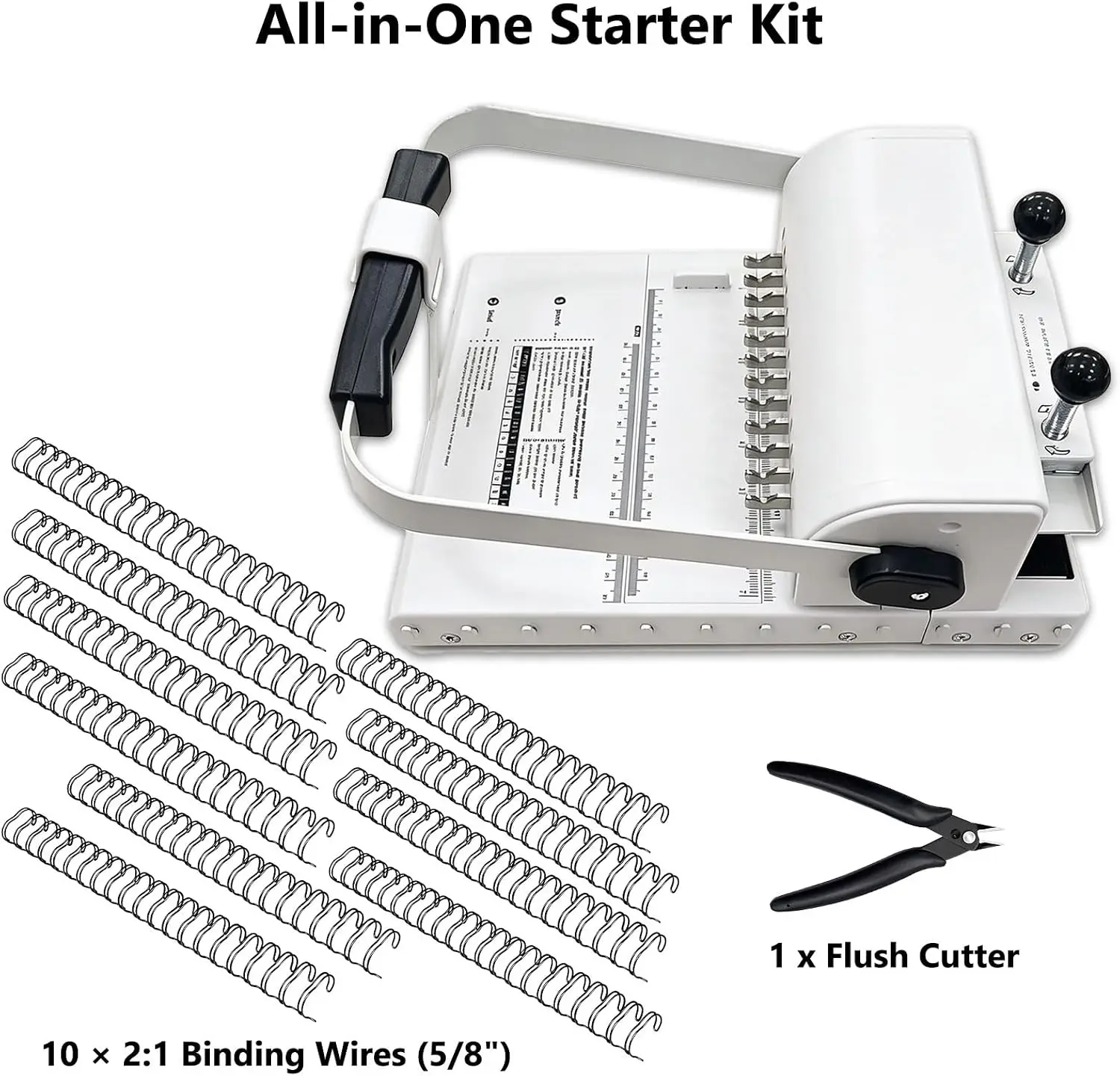 2:1 Pitch Binding Machine with Book Binding Kits, Hole Pitch 2:1, Book Binder Kit