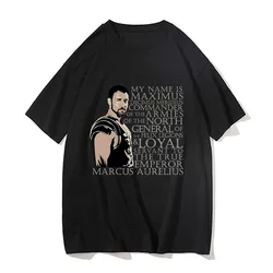 Gladiator Action Movie Printed T-shirt Summer New Female Male Cotton Tee-shirts Fashion Casual Round Neck Tshirt Футболки Tees