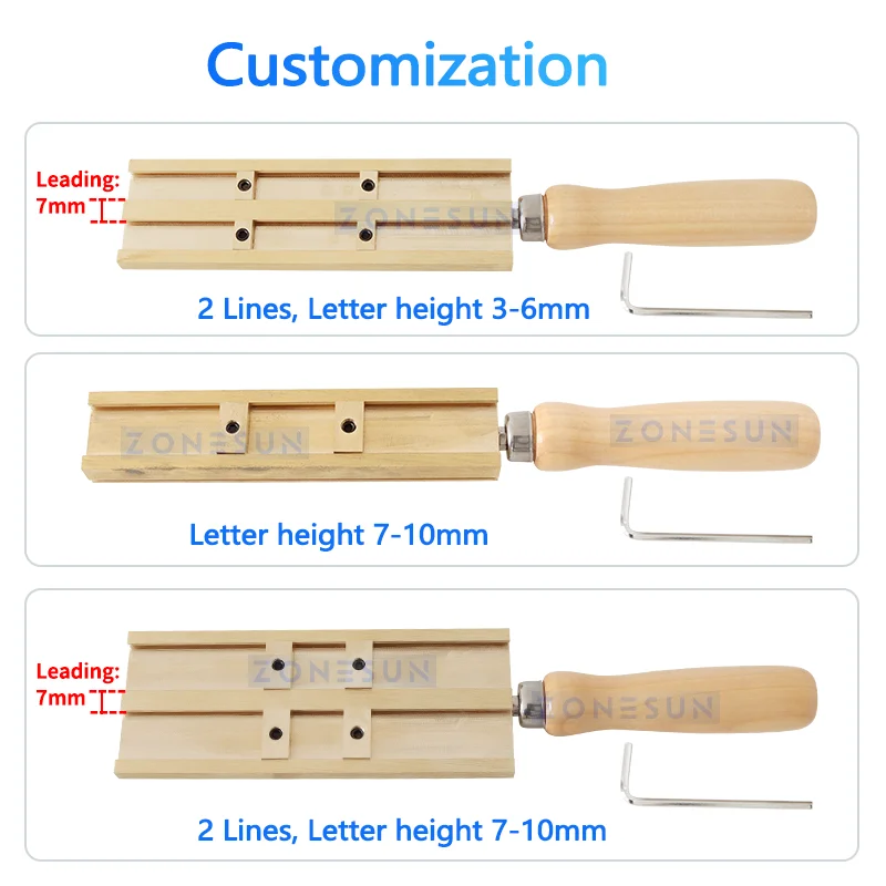 Zonesun Stamp Holder T Slot Letter Holder for ZS90 ZS100 ZS100 Accessory Easy Changeover ZS-TS