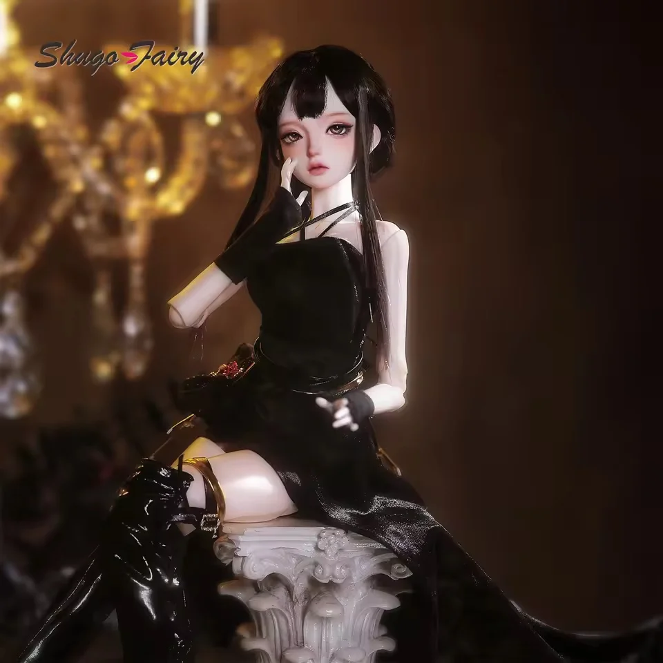 ฟิกเกอร์อนิเมะสไตล์โกธิคแบบครบชุด, ตุ๊กตา BJD, ไซล์วี 1/4 A, ตัวละครนักฆ่าสายลับจาก Hitman Spy Assassin ของแท้ พร้อมชุด วิกผม เสื้อผ้า กระโปรง ShugaFairy