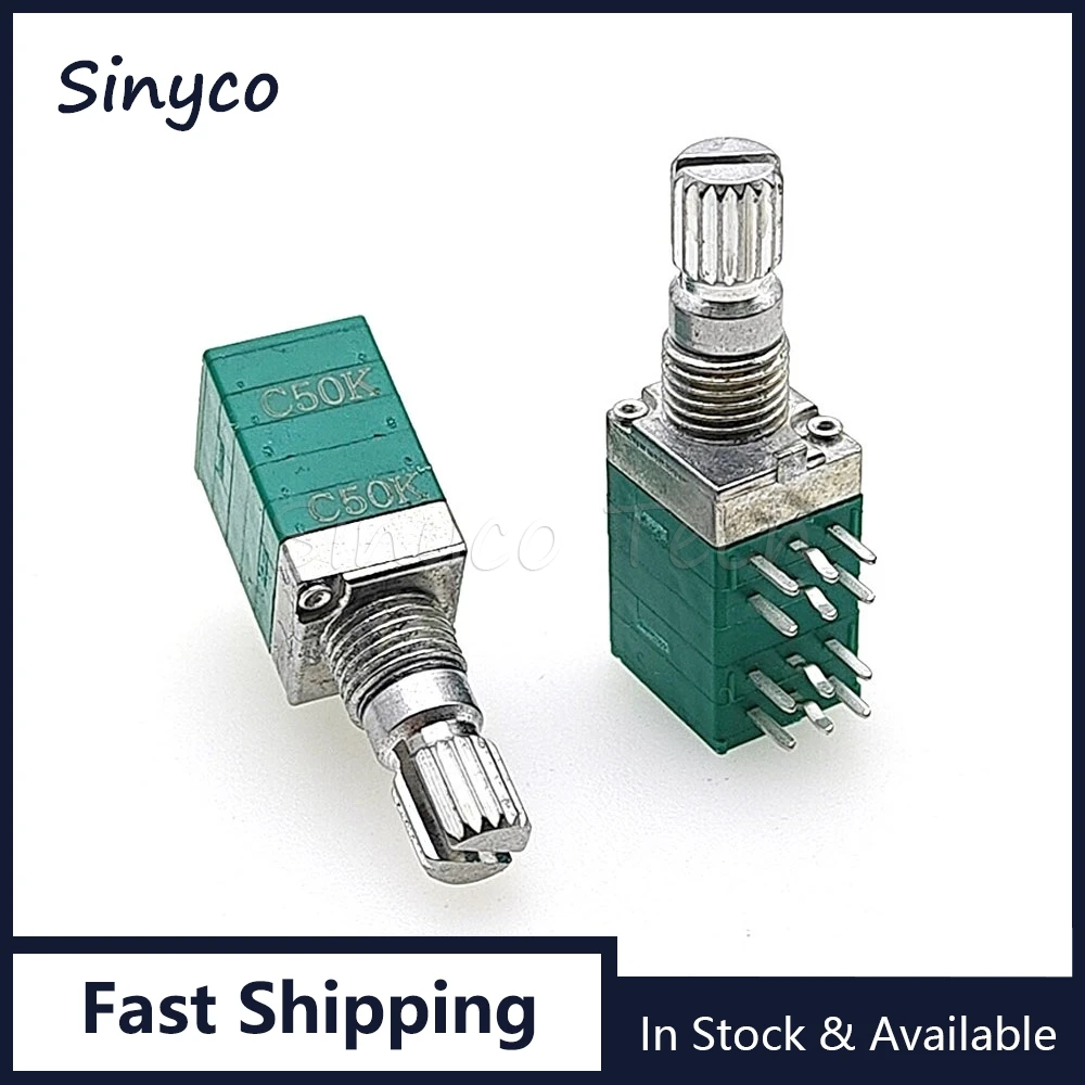 3PCS RK097 4 Link C50K C503 B10K B103 B20K B203 B50K B503 B100K B104 Audio Volume Sealed Potentiometer Flower Shaft 15mm