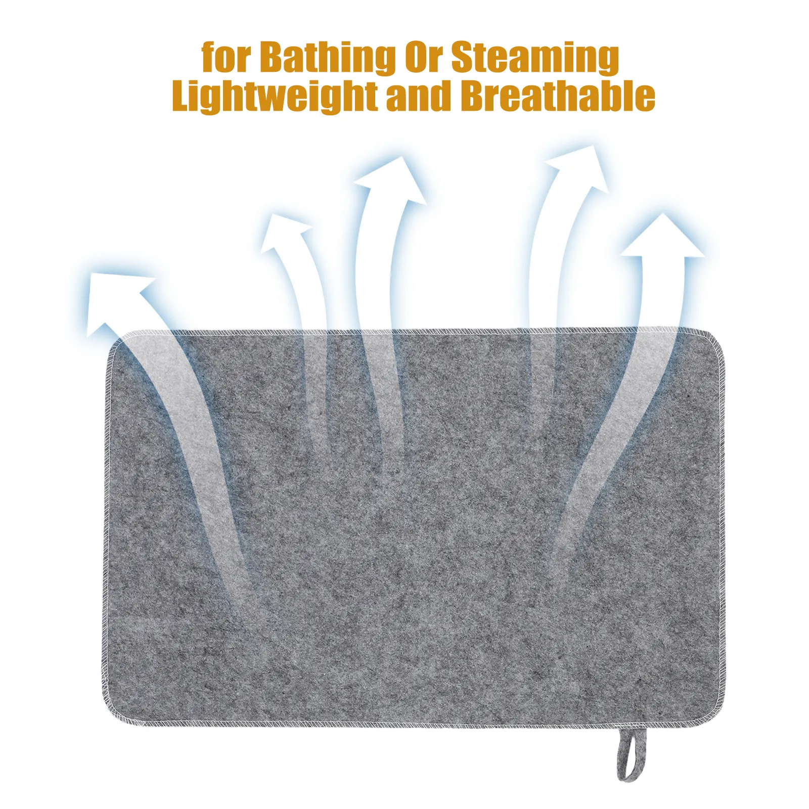 2Pcs Felt Sauna Seat Cushion for Home Steam Sauna Bench Comfortable Air Circulation Absorbent Heat Insulation Mat