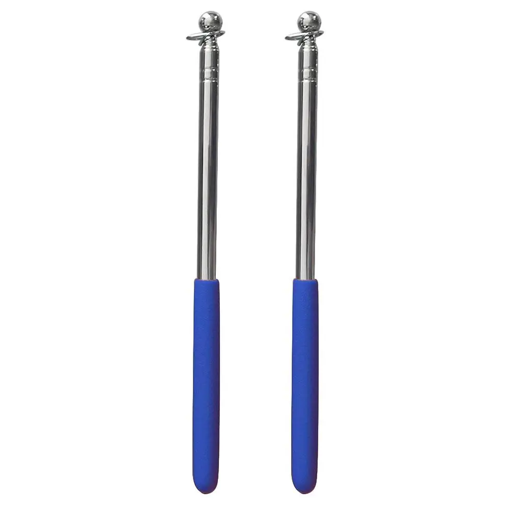 

2 Pcs Telescopic Flagpole Tour Guides for Portable Extendable Stainless Steel Outdoor