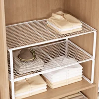 Étagère de placard télescopique empilable, panneau de séparation de garde-robe extensible et rétractable, organisateur d'armoire de séparation à couches réglables 2