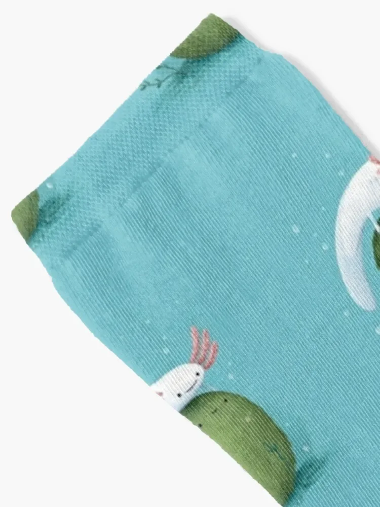 Axolotl dos homens e das mulheres em um Mossball Socks, presentes luxuosos bonitos, inverno