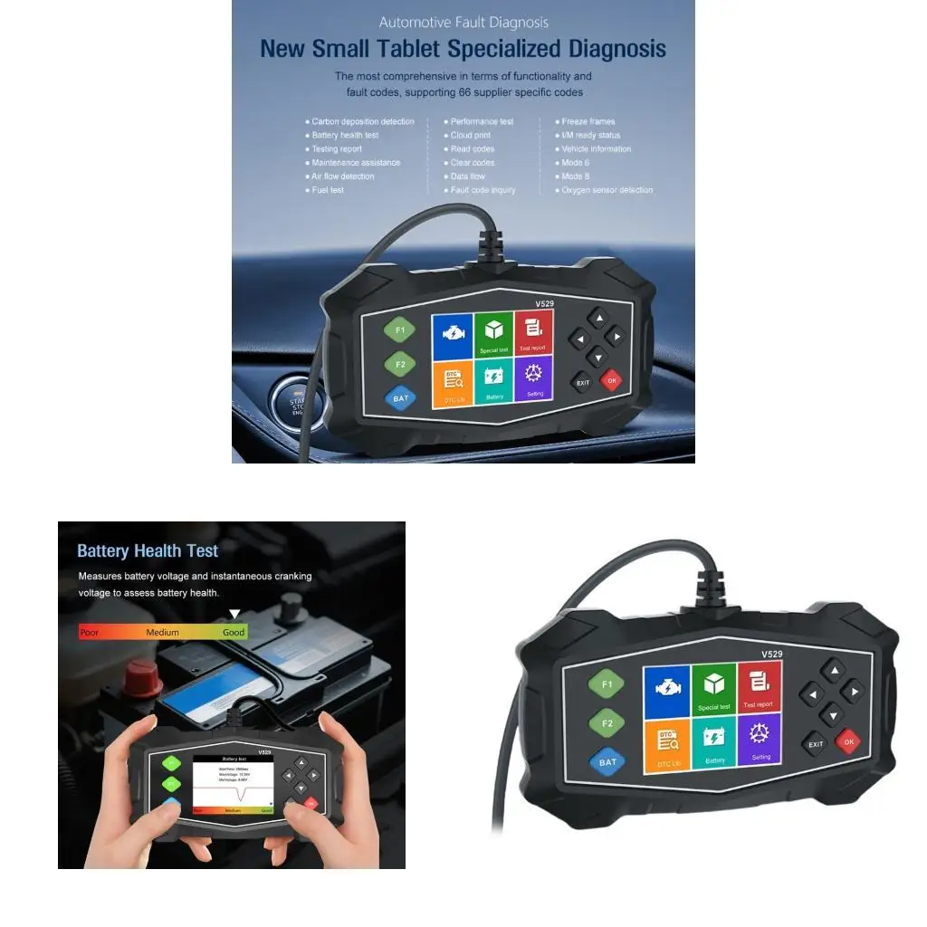Vehicle Diagnostic Tool Carbon Deposit Detection Multilingual Interfaces Support