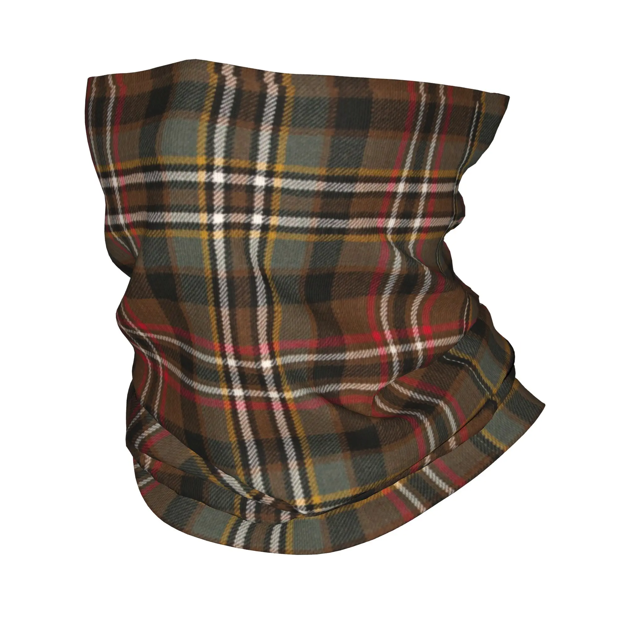 Custom Popular Green Tartan Plaid Bandana Neck Gaiter UV Protection Face Scarf Cover Men Women  Headwear Tube Balaclava