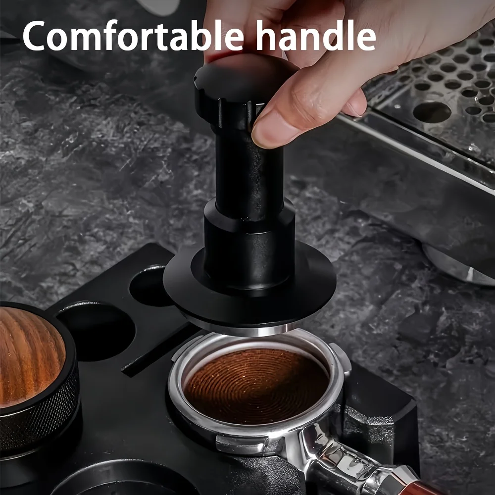 Four Spring Coffee Tamper Powder Hammer Threaded Bottom Elastic Filler Presser 51mm/53mm/58mm Balance Tamper