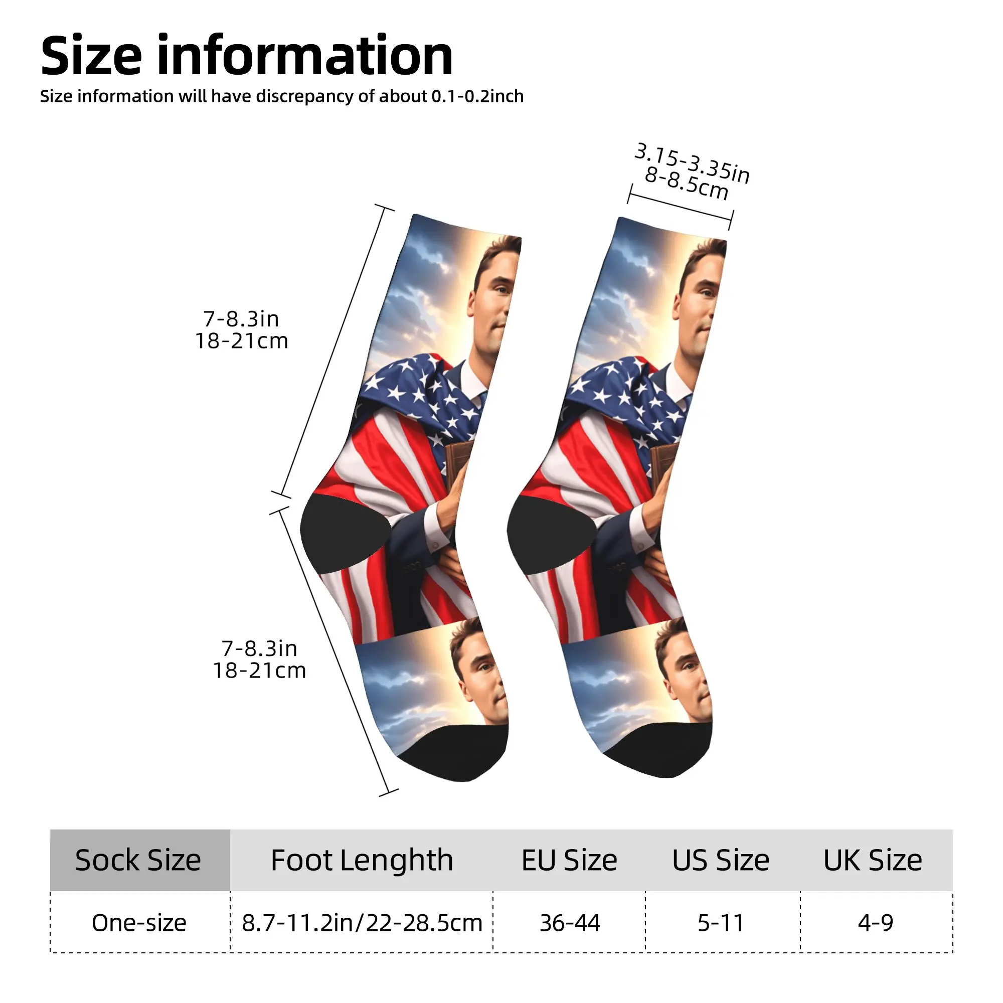 

C-Charlie K-kirk Rest in Peace Legends, носки, чулки с принтом, противоскользящие носки для взрослых и мужчин, высококачественные весенние носки для скалолазания